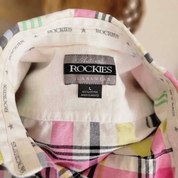 Authentic Rockies Western Button Down LS SZ XL - Picture 6 of 6